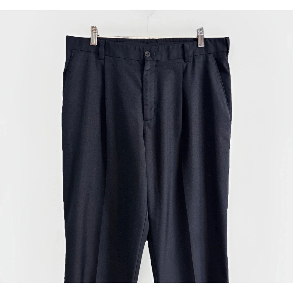 Nike Golf Dri-Fit Men's Pleated Pants 34X30 Lightweight Navy Blue